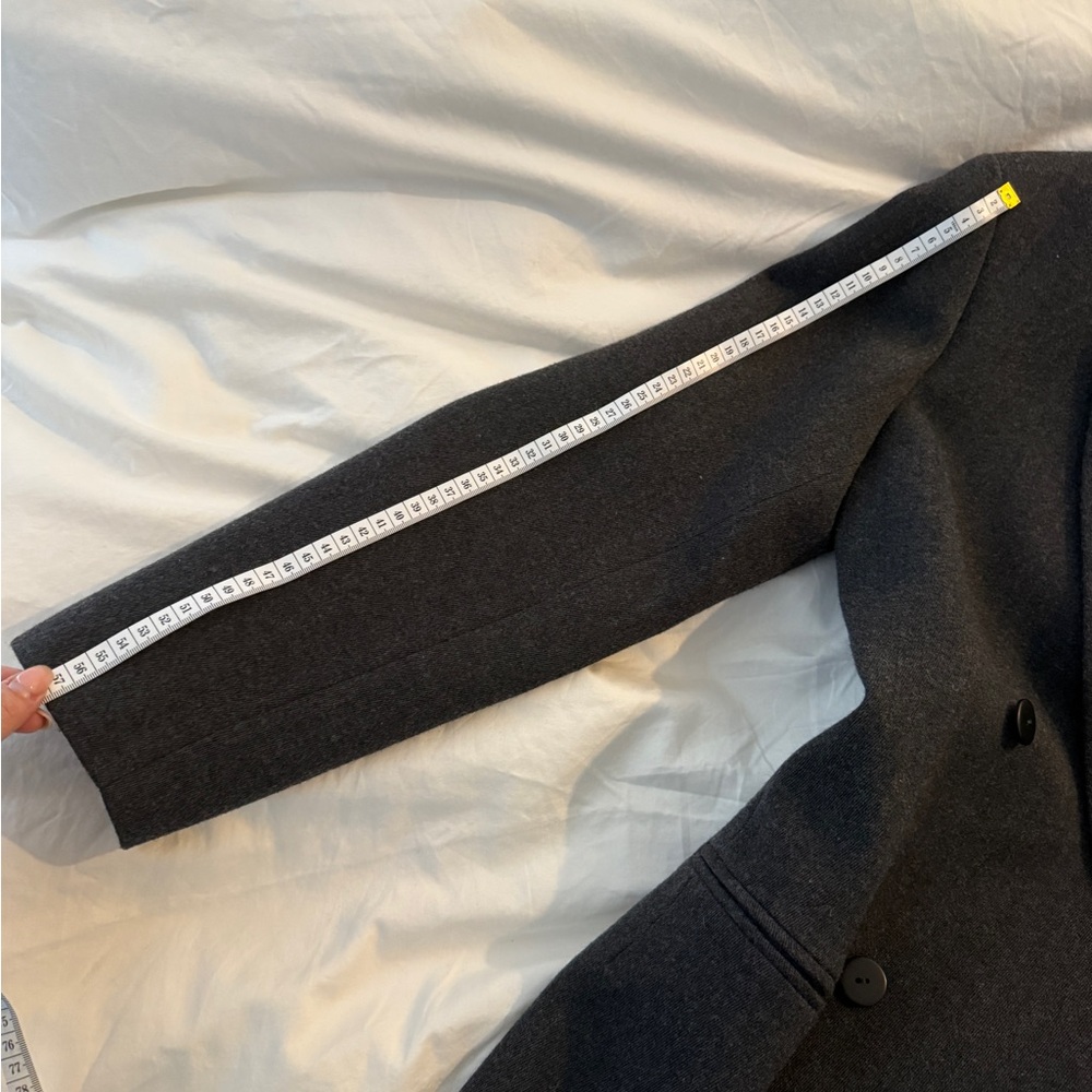 Raey exaggerated shoulder wool blend tux blazer - Picture 8 of 10